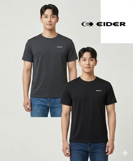 아이더 POP ON 2PACK 남성 반팔 라운드 티셔츠 DMM26292_INT
