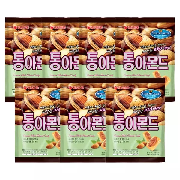 오리온 통아몬드 90g 7개 (티멤 8,380원/무료)