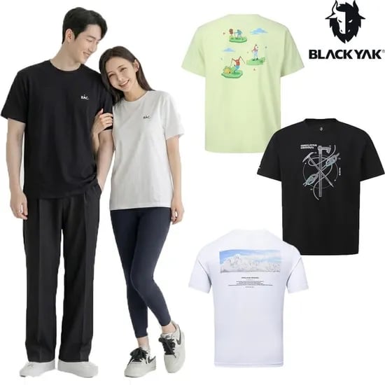 블랙야크 남여 기능성티 7종 택 총 2장