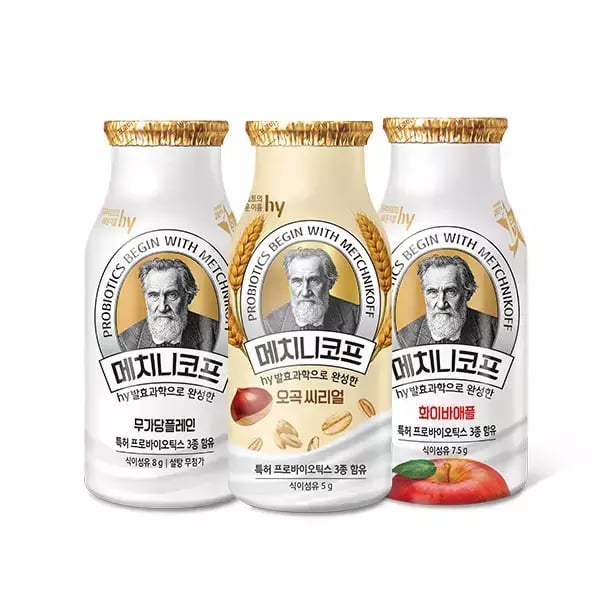 메치니코프 무가당플레인/화이바애플/오곡씨리얼 140ml x 24개