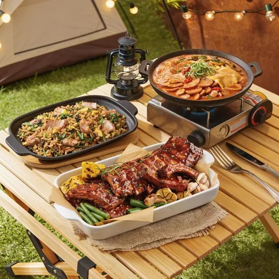애슐리 BBQ 캠핑세트 (미나리볶음밥 2인분 폭립 800g 부대찌개 600g)