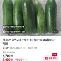국내산 특상 미니오이 1kg (6,400원/무료)