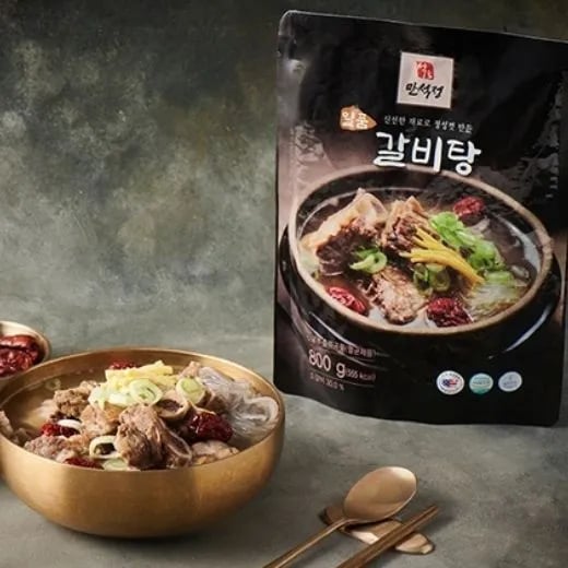 만석정 일품갈비탕 800g 5팩 + 1팩 (39,000원/무료)