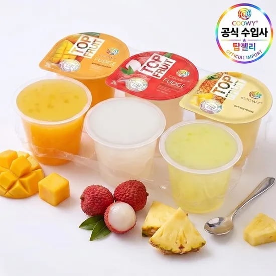 쿠위 탑푸딩젤리 믹스 3가지맛 480g (80g x 6cups) X 2개 (7,490원/무료)