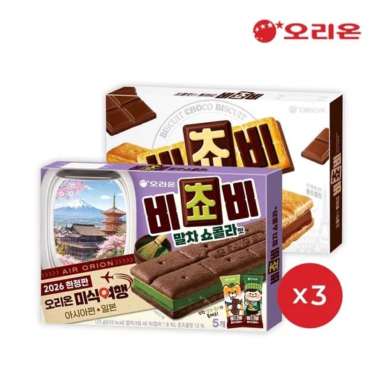 오리온 비쵸비 초코 3개 외 다양 비쵸비 말차 3개 6개 총 15,070원