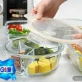 정품 강화유리 반찬통 (직사각 1040ml, 원형 960ml) 외 다양, 총 2개