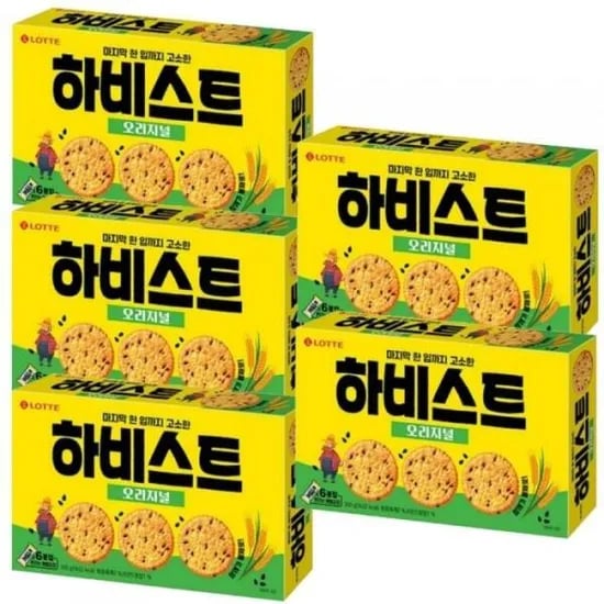 롯데웰푸드 하비스트 오리지널 300g 외 다양 5통, 총 1.5kg