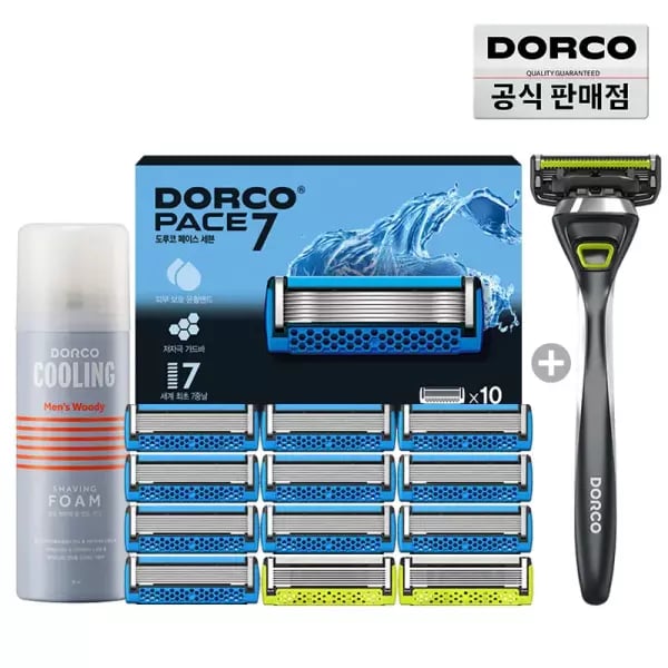 도루코 페이스7 면도날세트 외 다양 2입 + 74ml 폼 + 5스타일 면도기
