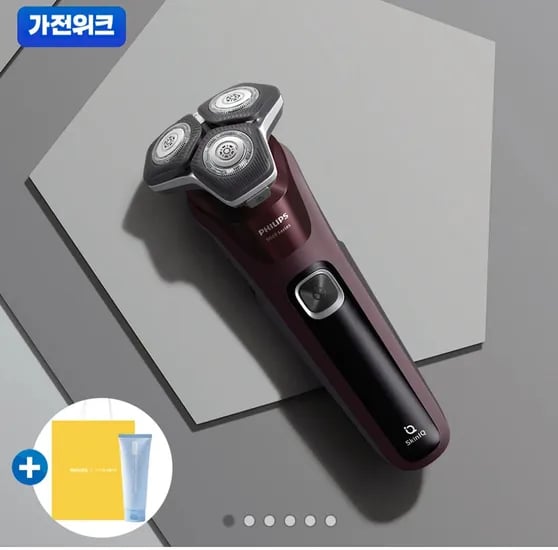 필립스 SkinIQ 5000 시리즈 전기면도기 S5881/1 버건디 레드 + 폼클렌징 (117,180원/무료)2