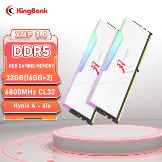 킹뱅크 DDR5 6800MHz 32GB(16GBx2) RGB 메모리