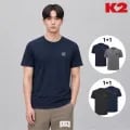 K2 남녀공용 기능성 반팔 라운드 티셔츠 2팩