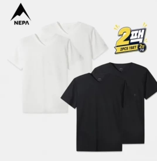 네파 기능성 냉감 반팔 투팩 아이스 쿨티셔츠 1+1
