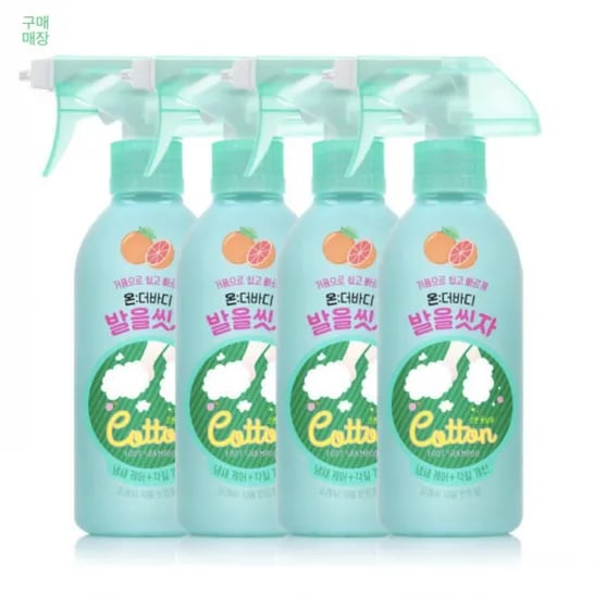 온더바디 발을씻자 코튼풋샴푸 자몽향 385mL 4개