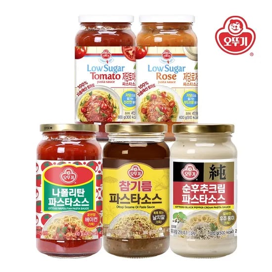 오뚜기 파스타소스 3종 참기름/나폴리탄/순후추크림 골라담기 (13,987원/무료)