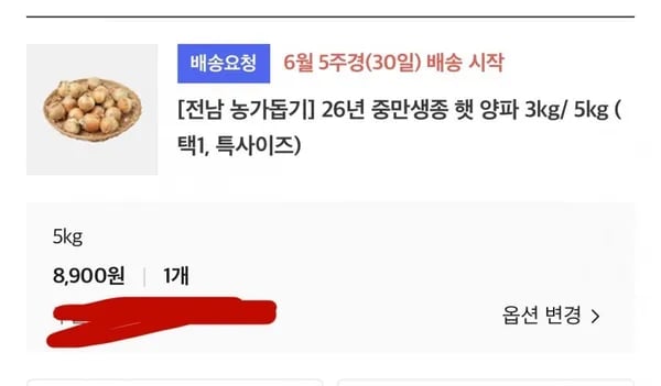 양파 대사이즈 3kg(6,900/무료)