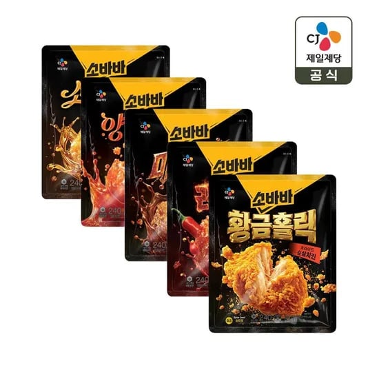 고메 소바바 순살 240g 3+3 황금홀릭/소이허니/양념/레드핫/마쏘킥 골라담기