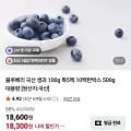 블루베리 특 500g 팩 (17,300원/무료)1