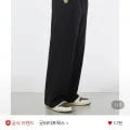 이지 와이드 밴딩 슬랙스 블랙