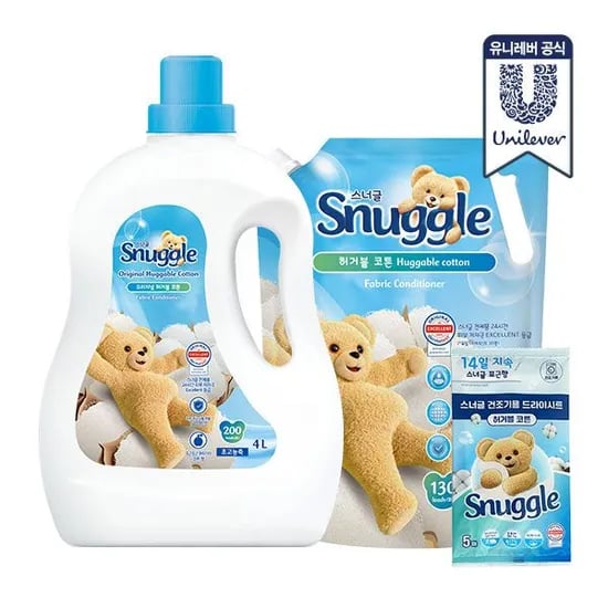 스너글 오리지널 초고농축 섬유유연제 4L+2.6L 총 6.6L (23,976원/무료)
