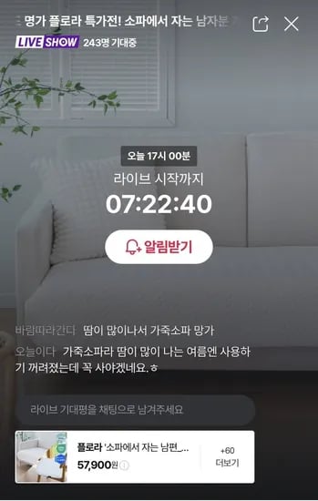 플로라 듀라론 냉감 소파패드+냉감방석 2장 (57,900원/무료배송)