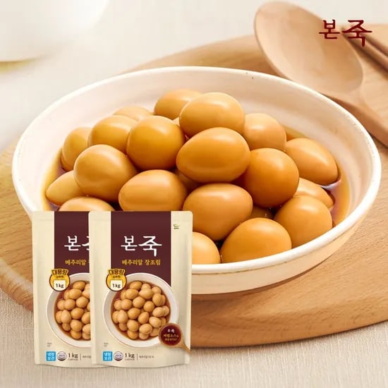 본죽 메추리알장조림 1kg 4팩 (24,980원/무료)