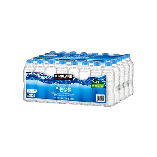 커클랜드 시그니춰 먹는샘물 무라벨 생수 500ml 40병(0,707원/무료)1