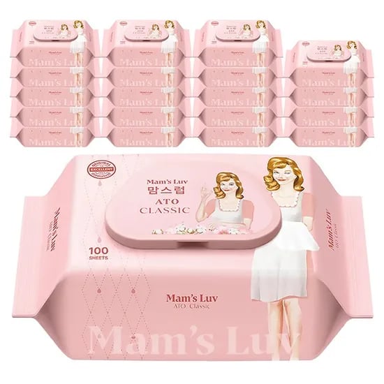 1인2개한정 맘스럽 아토클래식 물티슈, 40평량 100매입, 20팩 (7,990원/무료배송)
