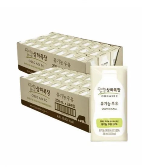 상하목장 유기농 멸균우유 200ml 48팩 (35,650원/무료)