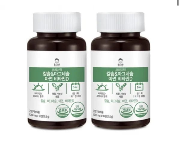 헬스브로 칼슘 마그네슘 아연 비타민D 80정 (11,900원/무료배송)1