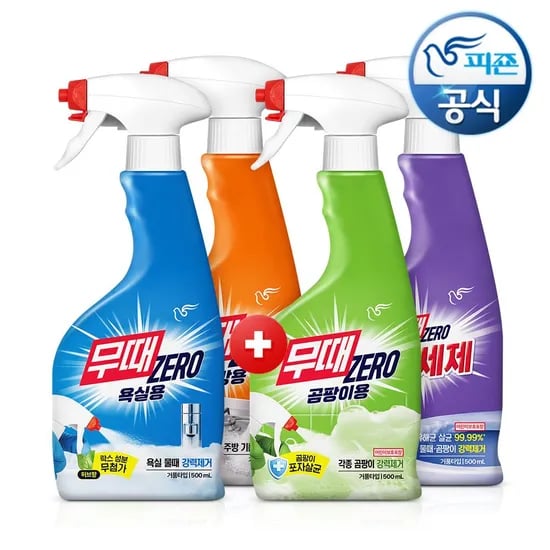 무때ZERO 스프레이세정제 4종 혼합 500ml 4+2개 (11,958원/무료)