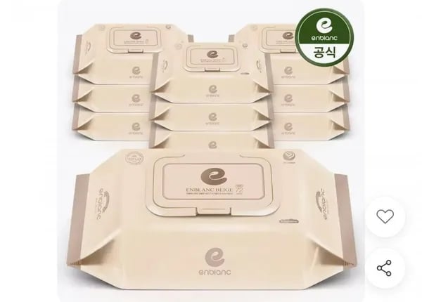T day 앙블랑 아기물티슈 세이프 베이지 72매 10팩 (14,900원/무배)
