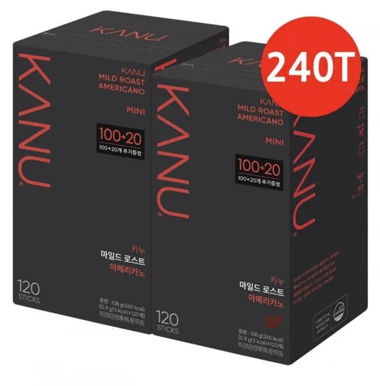 카누 미니 아메리카노 커피 마일드로스트 120개입 2개 36,070원