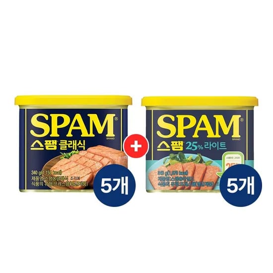 스팸 클래식 340g 5개 외 스팸 라이트