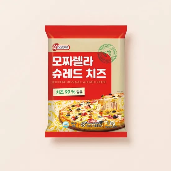 보꼬네 모짜렐라 슈레드 치즈, 1kg, 1개 (12,100원/무배)