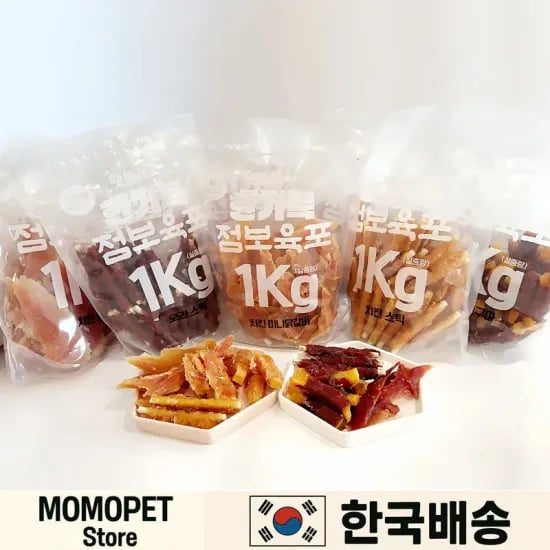 강아지간식 댕이네맛집 고구마스틱 300gX5개 소고기큐브 1kg 국내산오리날개 1kg 외 다양