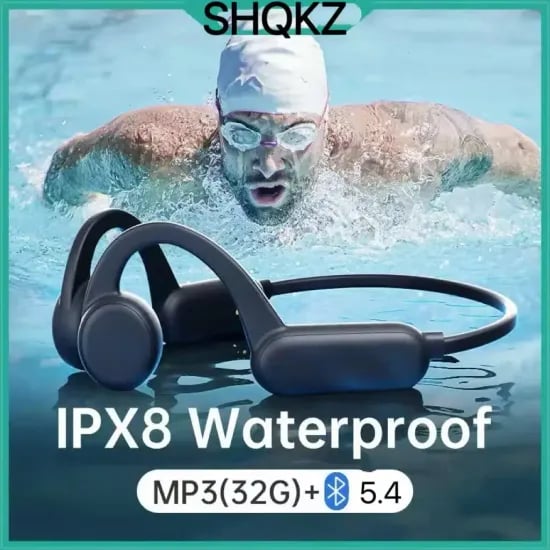POLVCDG 골전도 이어폰 IPX8 방수