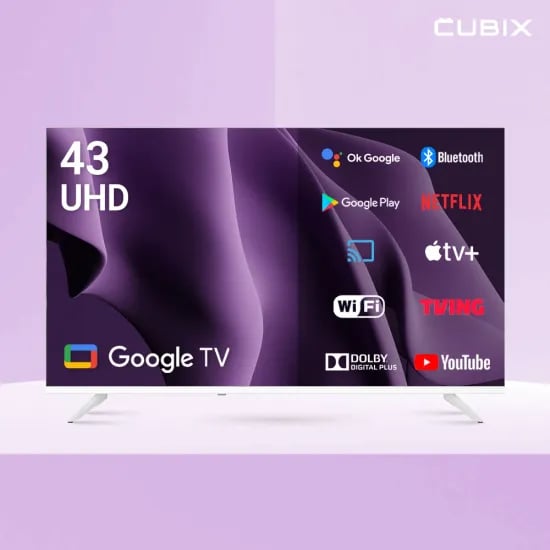 무빙큐빅스 화이트에디션 43인치 4K UHD QLED, JONR P20 Pro 올인원 로봇청소기