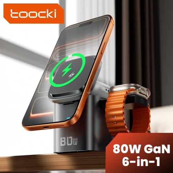 Toocki 6-in-1 GaN 무선 충전기