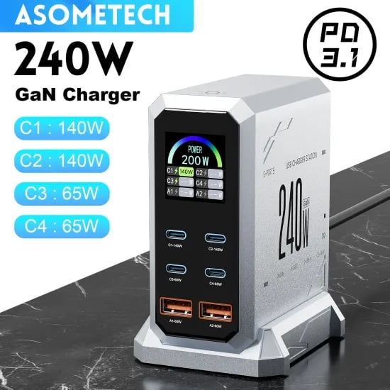 Baseus 디지털 GaN 충전기 240W $24.08, Baseus 무선 CarPlay $27.28