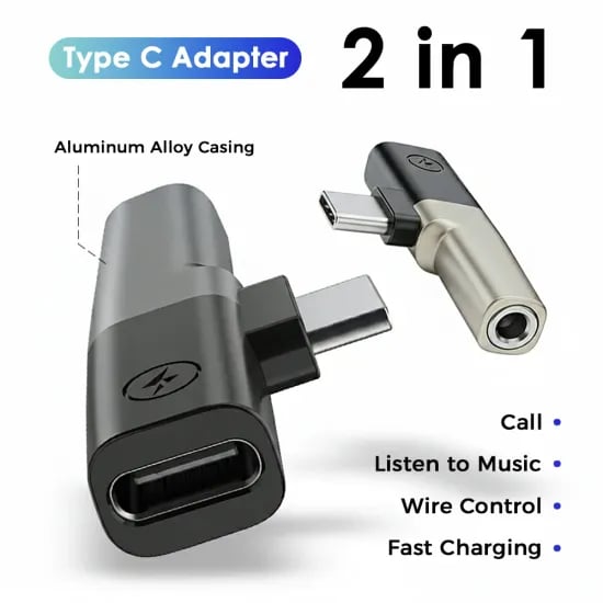 삼성 갤럭시 S25 S24 S23 울트라 USB 타입 C 3.5mm 잭 헤드폰 충전기 고속 충전 스플리터