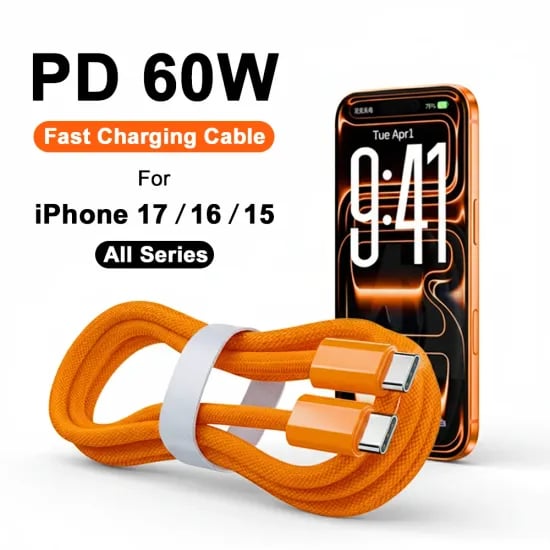 아이폰17 프로 맥스 고속 충전 케이블 60W PD USB 타입 C to C 30 1m 3개