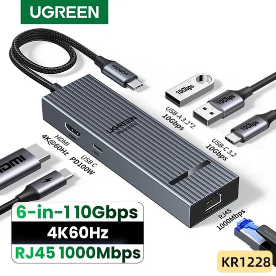 유그린 6-in-1 USB-C 멀티허브