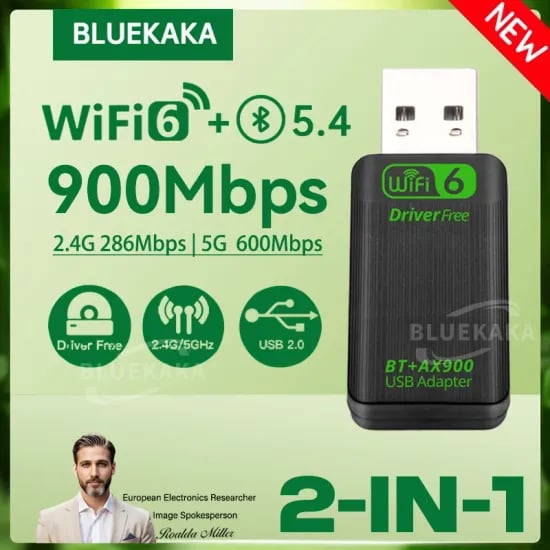 AX600 usb wifi6 블루투스 듀얼 수신기