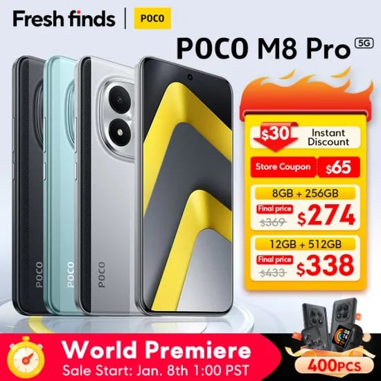 POCO M8 Pro 5G 스마트폰 글로벌 버전