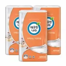 코인딜 깨끗한나라 키친타올 150매 8롤 3팩 11,359원 깨끗한나라 순수 40m 30롤 1