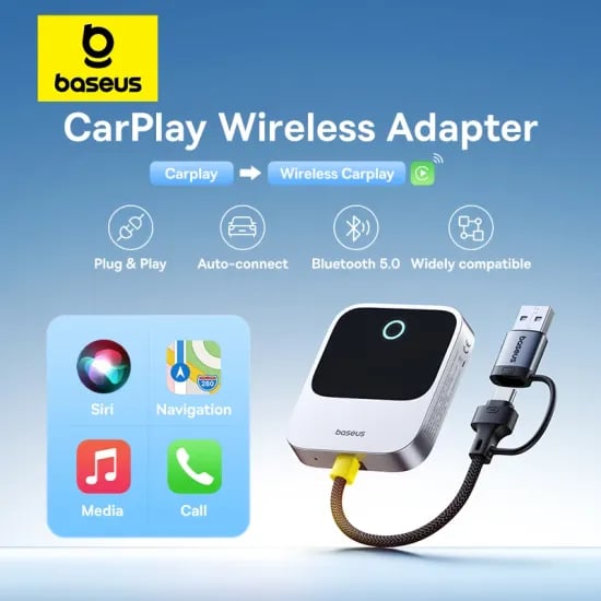 Baseus 무선 CarPlay($37.06),무선 자동차 광택기($24.66),플립시계($21.53)스마트화분($29.22)