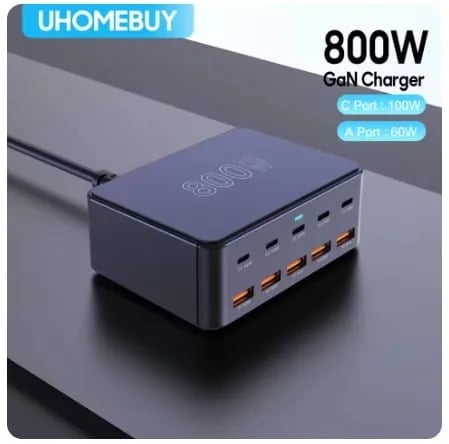 역대가] 330W 충전기 GaN 10포트($10.78) 800W GaN 충전기($16.1)