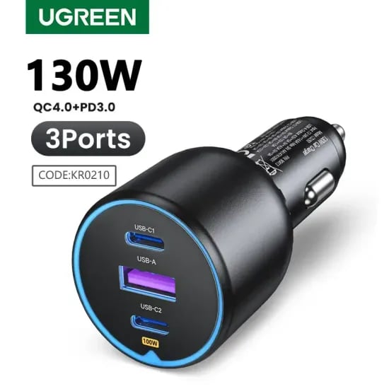 유그린 차량용 130W 시거잭 충전기(16.13달러/무료배송)
