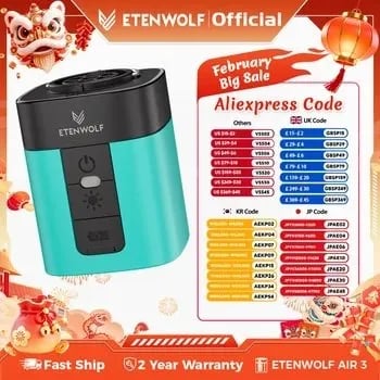 ETENWOLF AIR3($11), V3 휴대용 펌프기($22/무료)