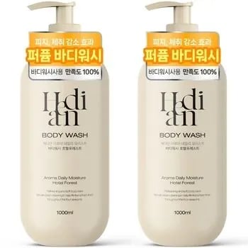 체취감소73%개선 헤디안 퍼퓸 바디워시 1L 2병(7,427원), 검은콩 약산성 샴푸 1000ml 2병(10,965원)/무료